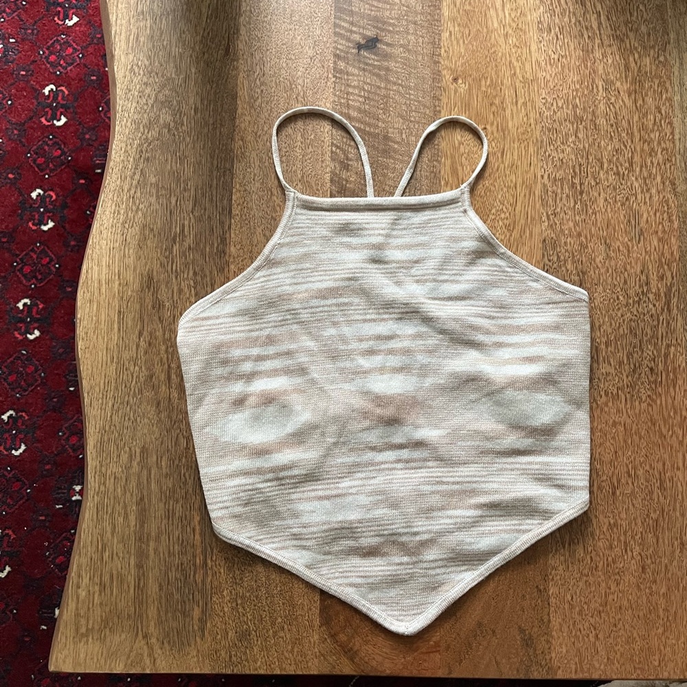 Cream knit top
